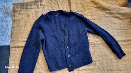 Massimo Dutti Strickjacke, Grösse S Dunkelblau, Wolle
