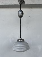 Art Deco Bauhaus Vintage Hängezuglampe Opalglas