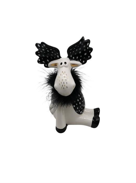 Tutte le decorazioni: Deko Hirsch sitzend, Keramik H19cm weiss – Nuovo e nell'imballaggio originale da Wettingen venduto da Swala 2