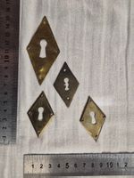 4Stk. flache Schloss abdeckungen aus Messing