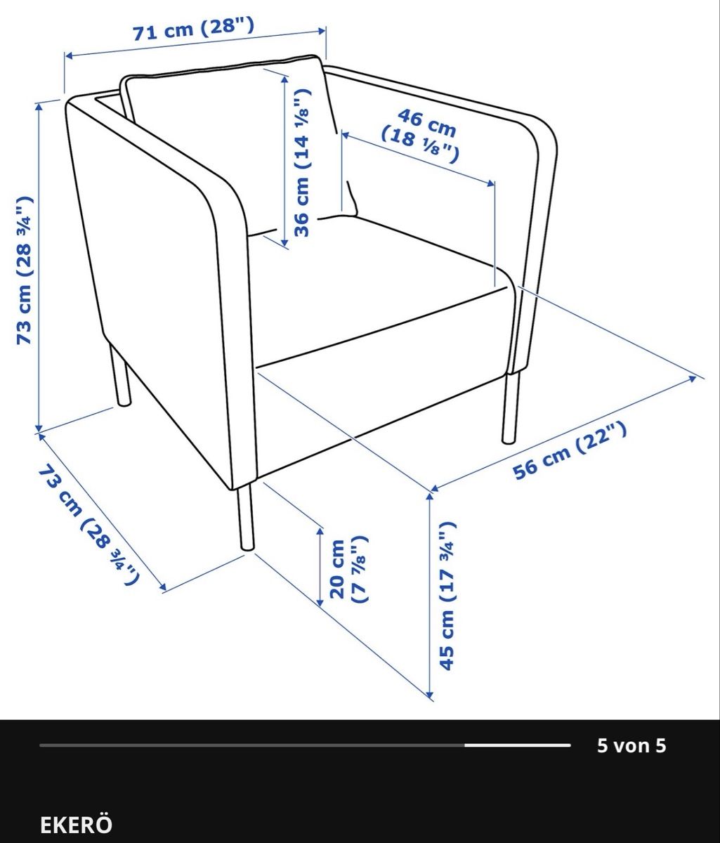 Ikea Fauteuils: Ikea Ekerö 2XSessel – D'occasion à Hinwil par new_jw6c 4