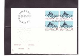 FDC 1966 Schw. Alpen 4er