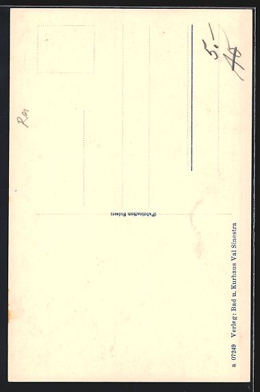 Cartoline postali: AK Val-Sinestra, Bad und Kurhaus – Usato da Berlin venduto da bartko-reher 1