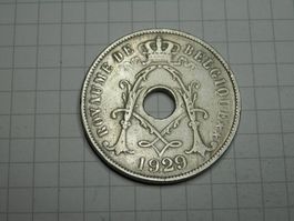 Belgien 25 Centime, 1929 Legende in französisch - "ROYAUME D