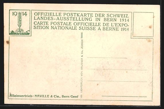 Cartoline postali: Bern, Landes-Ausstellung 1914, Pavillon  – Usato da Berlin venduto da bartko-reher 1