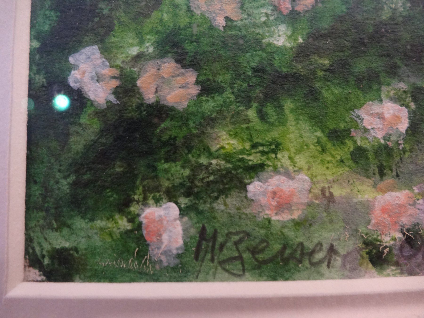 Dipinti: Acrylgemälde "Garten provençale, M. Zeiser" Weissgoldrahmen – Usato da Allschwil venduto da FindeAuserlesenes 3