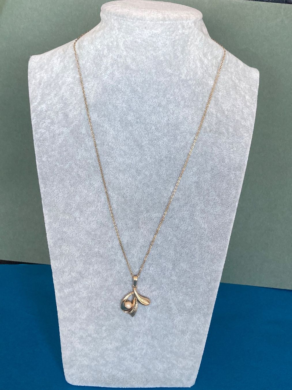 Catenine: Vergoldet Kette mit/ Perle (50) – Usato da Laufen venduto da Trendmarket 2