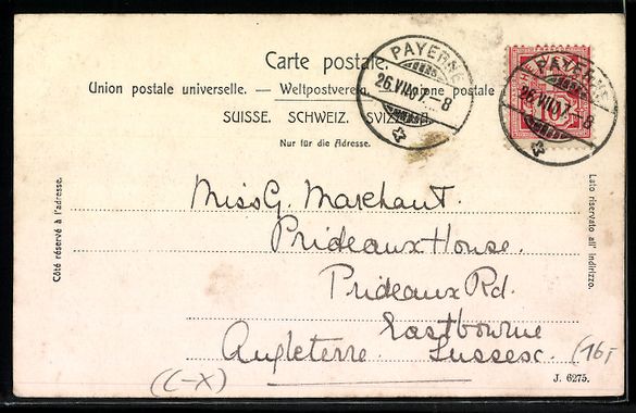 Ansichtskarten: AK Payerne, Grande Rue, 1907 – Gebraucht aus Berlin von bartko-reher 1