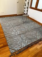 Tapis IKEA KLAPPERSTARR, 240x300cm, bleu/brun, état neuf!