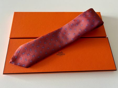 Cravate HERMES-Paris „Purple Dynamite“ - avec box original