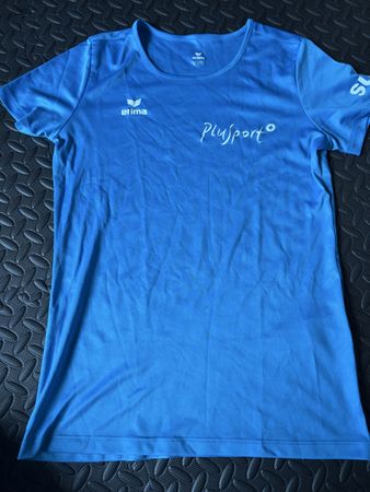 Erima Funktions T-Shirt hellblau, Gr. 38 - SUVA Aufdruck