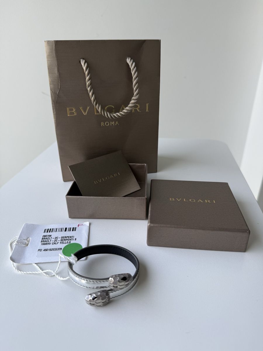 Bulgari Armbänder & -reifen: Bracciale Bvlgari Serpenti Pelle Argento Nuoro – Neu und originalverpackt aus Castagnola von BlondiePosh 4