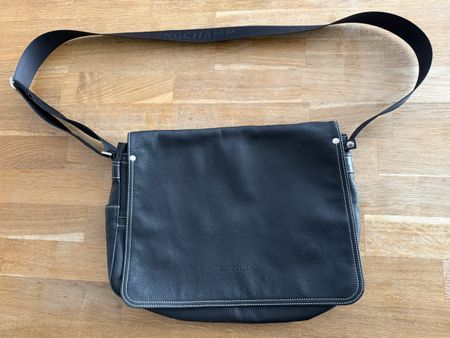 Longchamp Umhängetasche Leder schwarz NEU