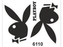 Playboy Hase Sticker Aufkleber 2teilig