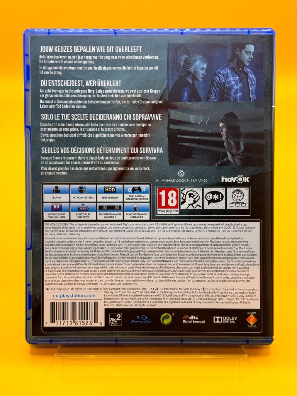 Sony Giochi: Until Dawn PS4 Horrorspiel – Usato da Oberwil b. Zug venduto da silver2024 1