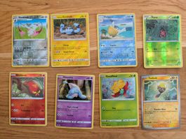8x Pokémon Karten Reverse Holo Set (Englisch)