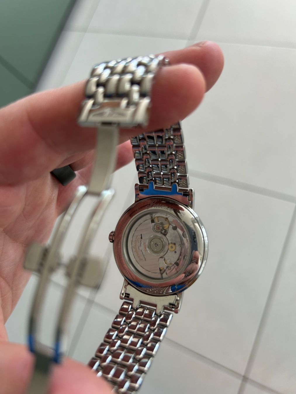 Longines Orologi: Longines Blue Automatic Presence, extra Lederband, neuwertig – Nuovo (secondo la descrizione) da Einsiedeln venduto da Fiolio 2