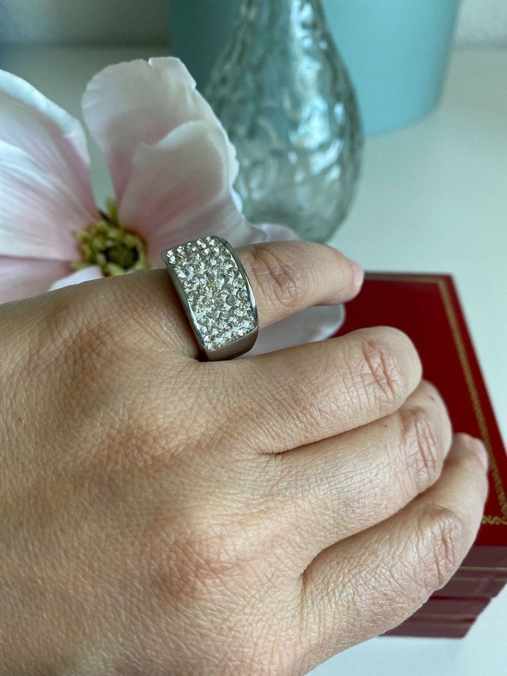 Anelli: Schöner funkelnder Edelstahl Ring – Usato da Seon venduto da Sunny-Schmuck78 3
