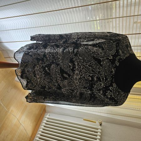 Sommer Chiffon-Bluse mit Pailletten Grösse 56