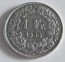 1 Fr. 1955 Helvetia Sammlungsmünze