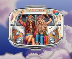 Hippie Pillendose, Vintage Stil/ Neu