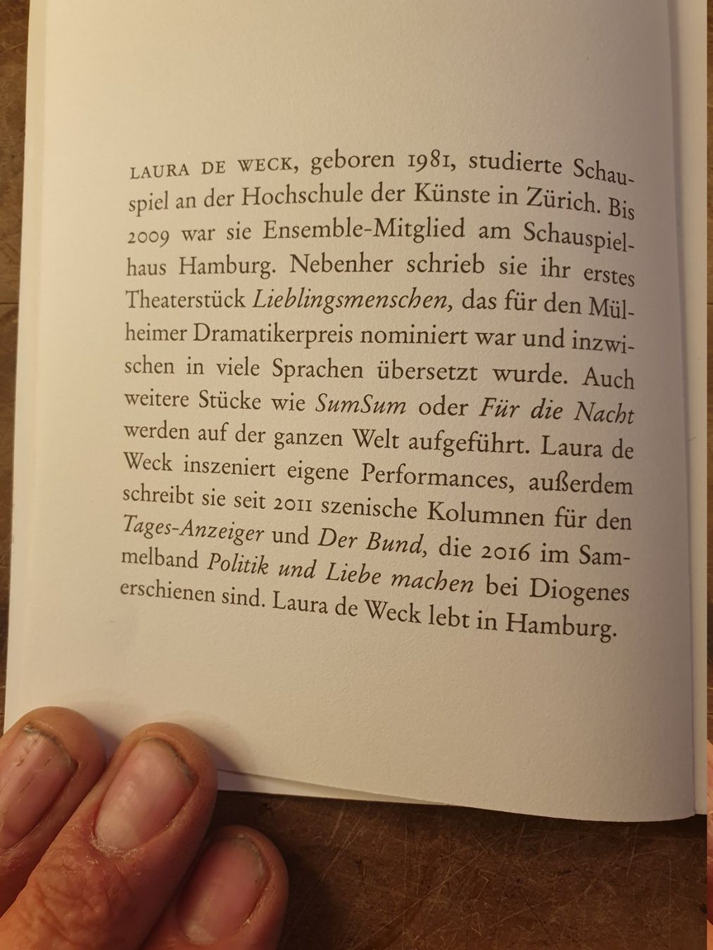 Libri: Lieblingsmenschen - Laura De Weck – Usato da Zürich venduto da loosebone 2