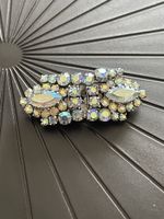 Broche vintage pierres multicolores très bon état 