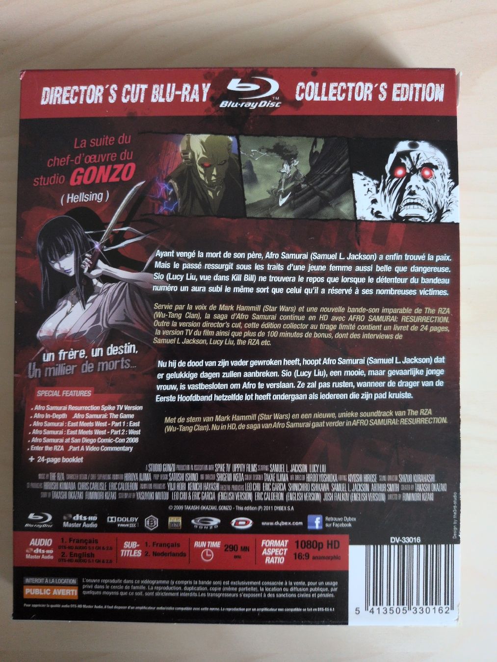 Tous les DVDs: Afro Samurai Resurrection Blu-ray Collector's Edition – Neuf (Voir description) à Gland par Kyostal 1