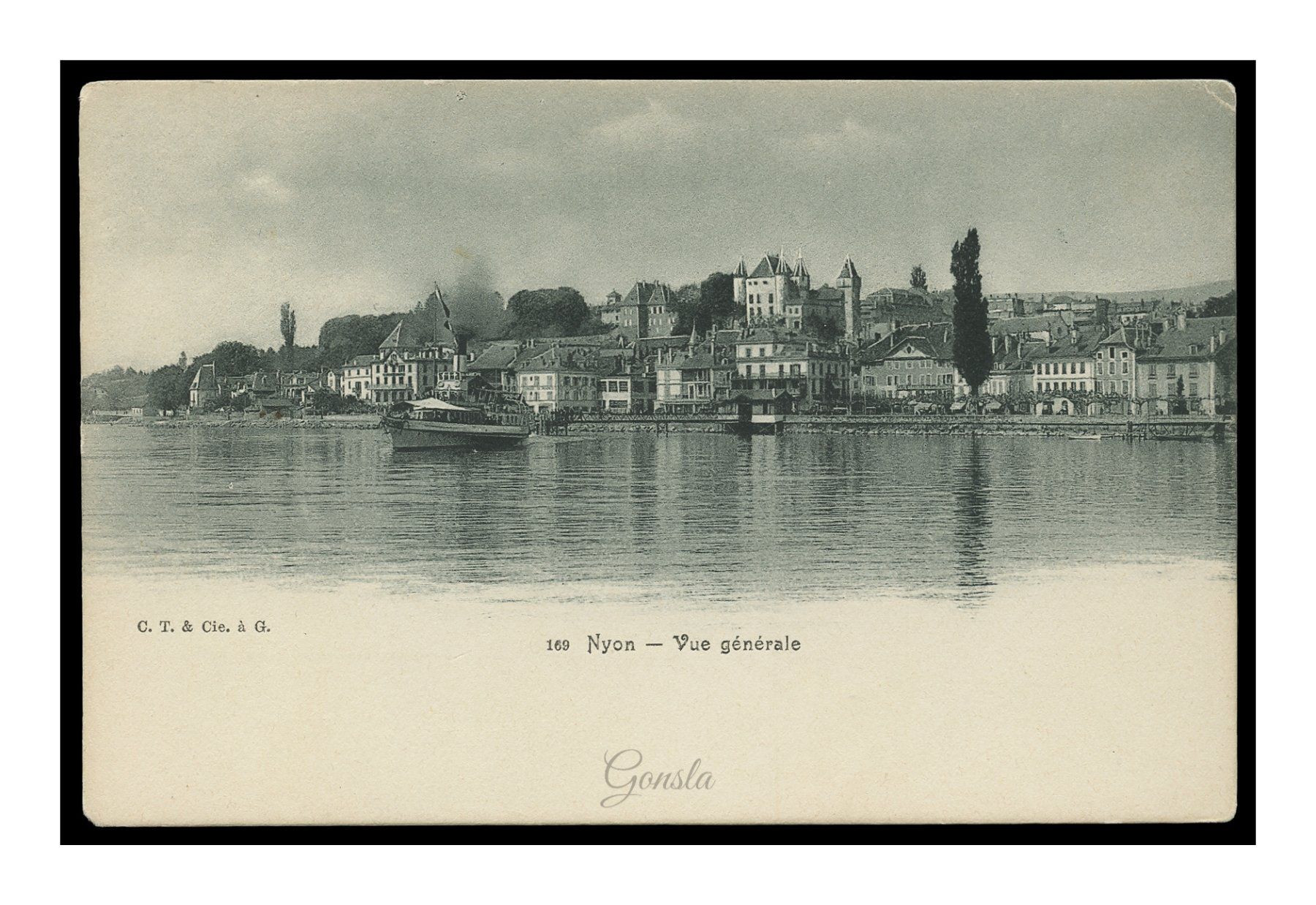 Ansichtskarten: NYON - 1903 "Vue générale" Bateau – Gebraucht aus Onex von gonsla01