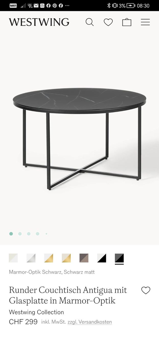 Tavoli: Couchtisch Salontisch Beistelltisch  Marmor Optik – Usato da Aathal-Seegräben venduto da 911rs 3