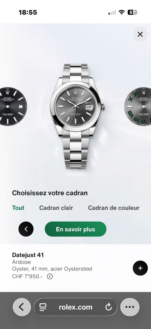Rolex Uhren: ROLEX Datejust 41 Rhodium dial, Ref. 126300, Full Set 2019 – Neu (gemäss Beschreibung) aus Le Mont-sur-Lausanne von LycaGallery 9