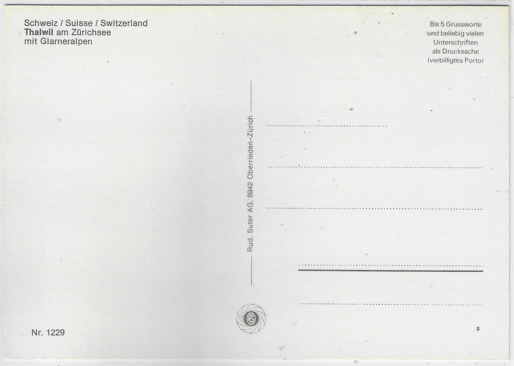 Cartoline postali: Thalwil - Sportplatz – Usato da Ettingen venduto da Kartenplanet 1