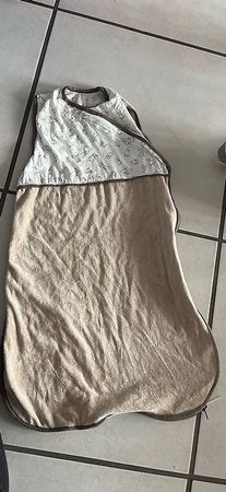 Baby Schlafsack Grösse 80 beige/weiss für Herbst