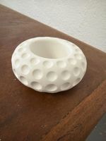 Teelicht aus Gips oder Ring Schale roh