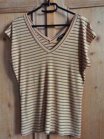 Gestreiftes King Louie Double V Top / Grösse L
