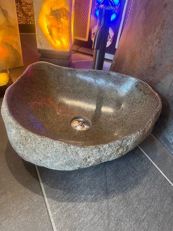 Lavabi & lavandini: Granit-Waschbecken  Riverstone Grau Unikat – Nuovo e nell'imballaggio originale da Berikon venduto da al7_7jyx