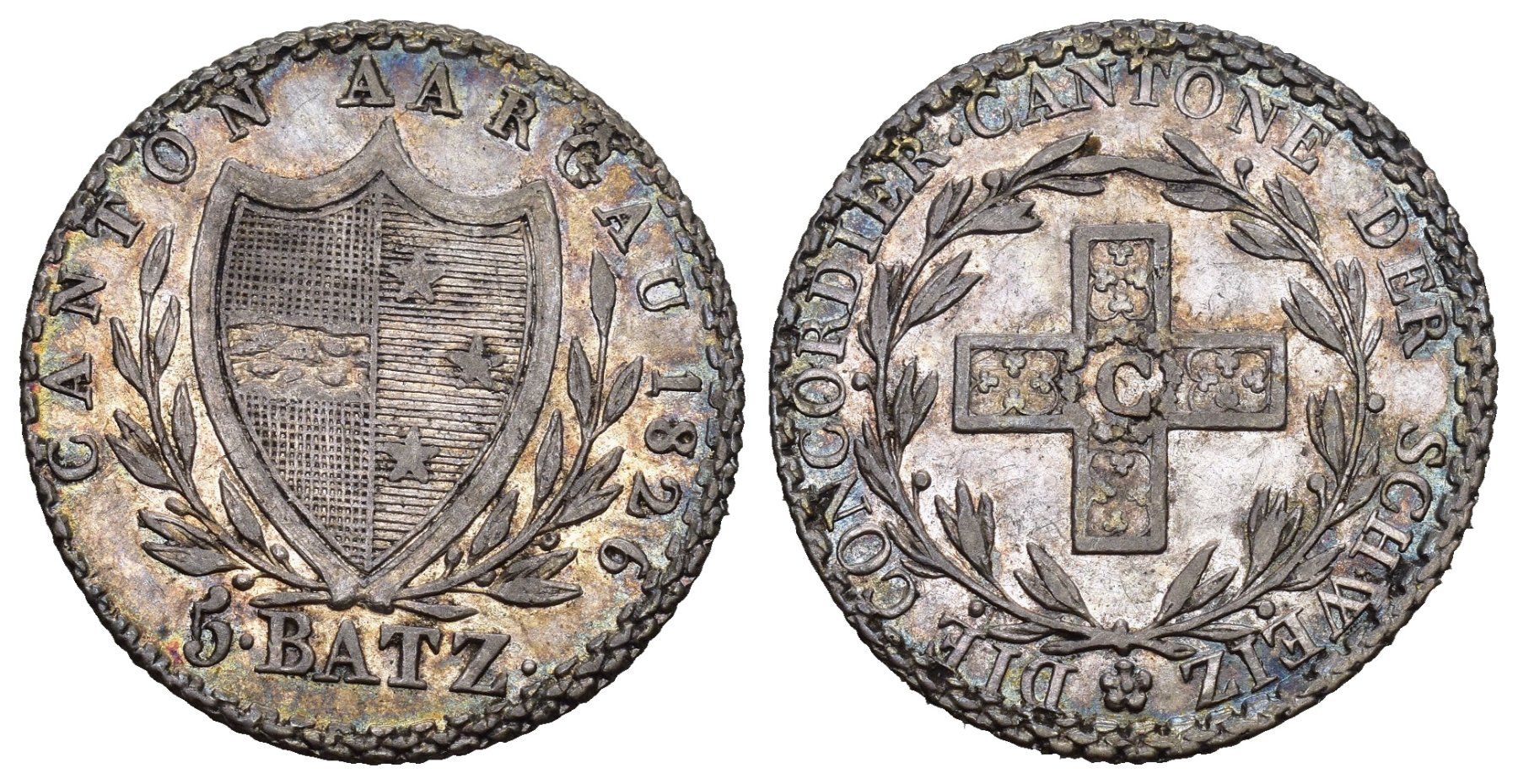 Alle Münzen: Aargau 1826 – Gebraucht aus Bern von numismatictops