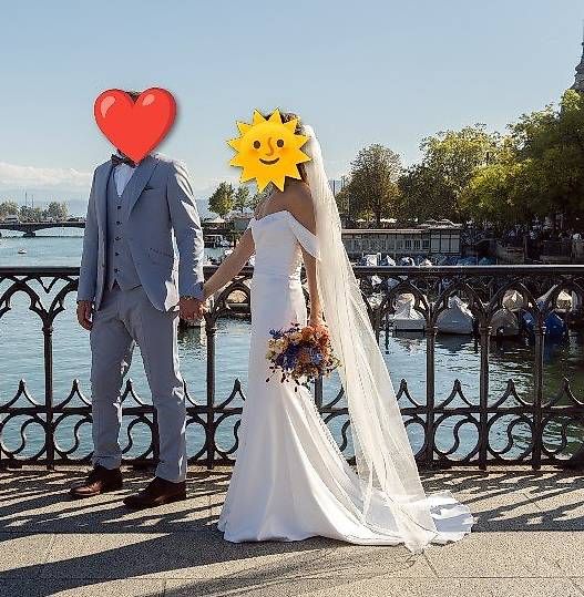 Vestiti: Wunderschönes schlichtes Hochzeitskleid inkl. Schleier – Usato da Zürich venduto da dominiquefumagalli 1