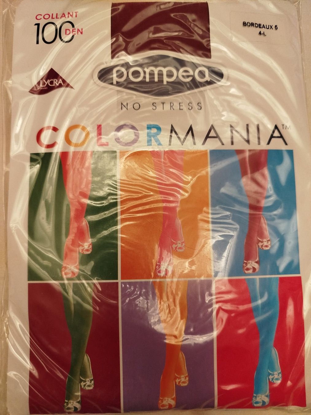 Calze & Collant: Collants couleur bordeaux 100 Den - Taille L – Nuovo e nell'imballaggio originale da Porrentruy venduto da Olifante 3