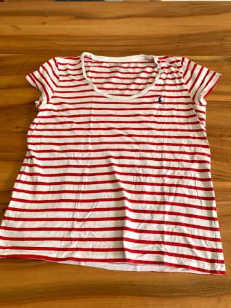 Polo RALPH LAUREN gestreiftes T-Shirt rot/weiss L