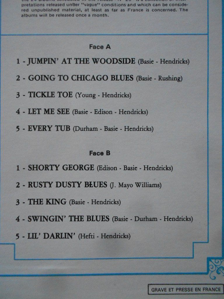Dischi in vinile: COUNT BASIE  -  SING ALONG WITH BASIE – Usato da Bex venduto da Giorgiob 3