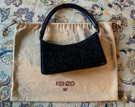 Orig. KENZO exquisite Handtasche Abendtasche Leder