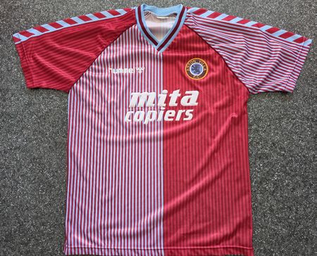 Aston Villa Fussball Trikot Shorts Hummel L 80er Retro 