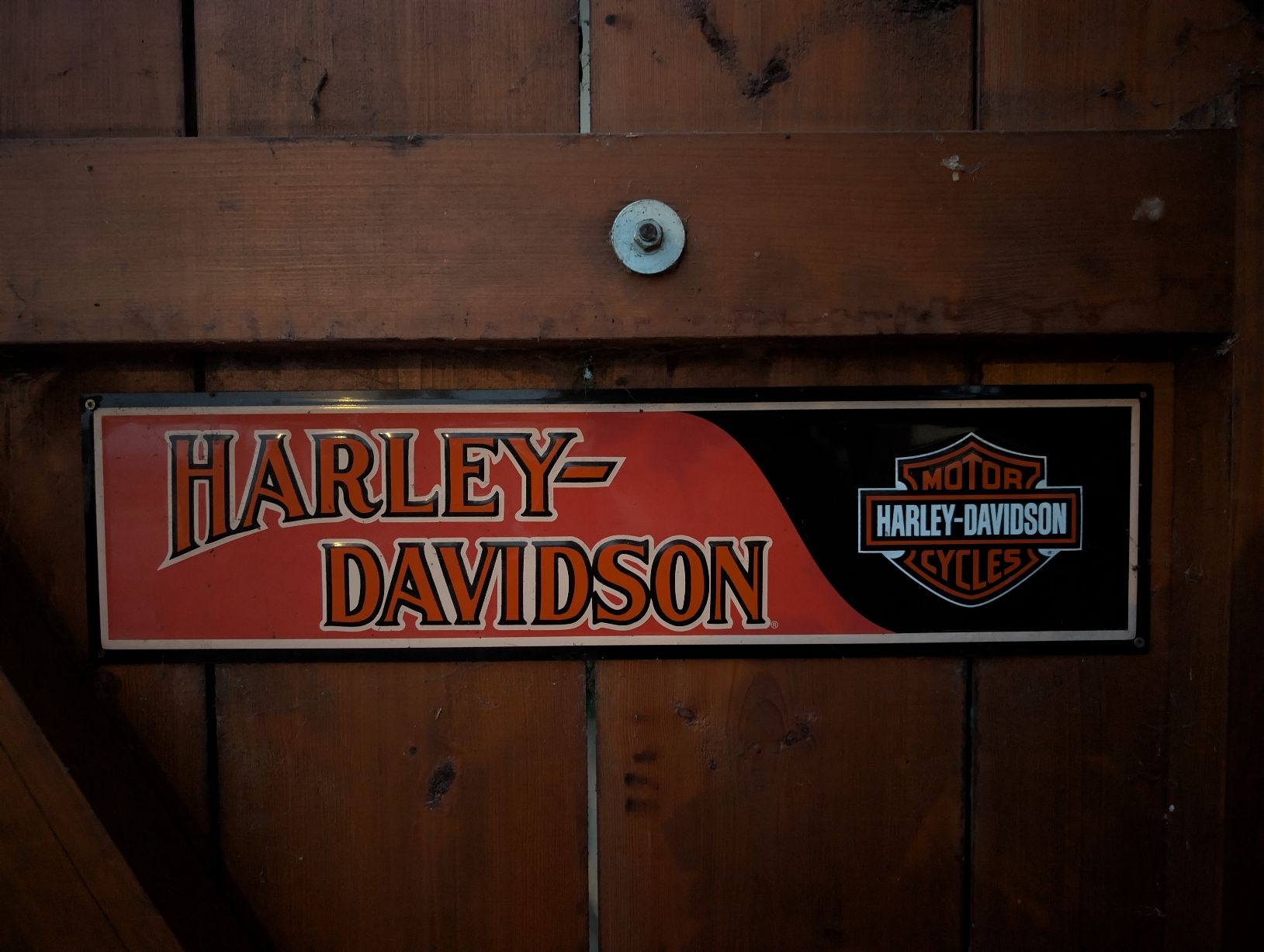 Harley-Davidson Schilder: Harley Davidson Blechschild gut erhalten – Gebraucht aus Amlikon-Bissegg von Helibum