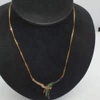Echt 18K Gold - Diamant, Saphir, Rubin, Smaragd Collier