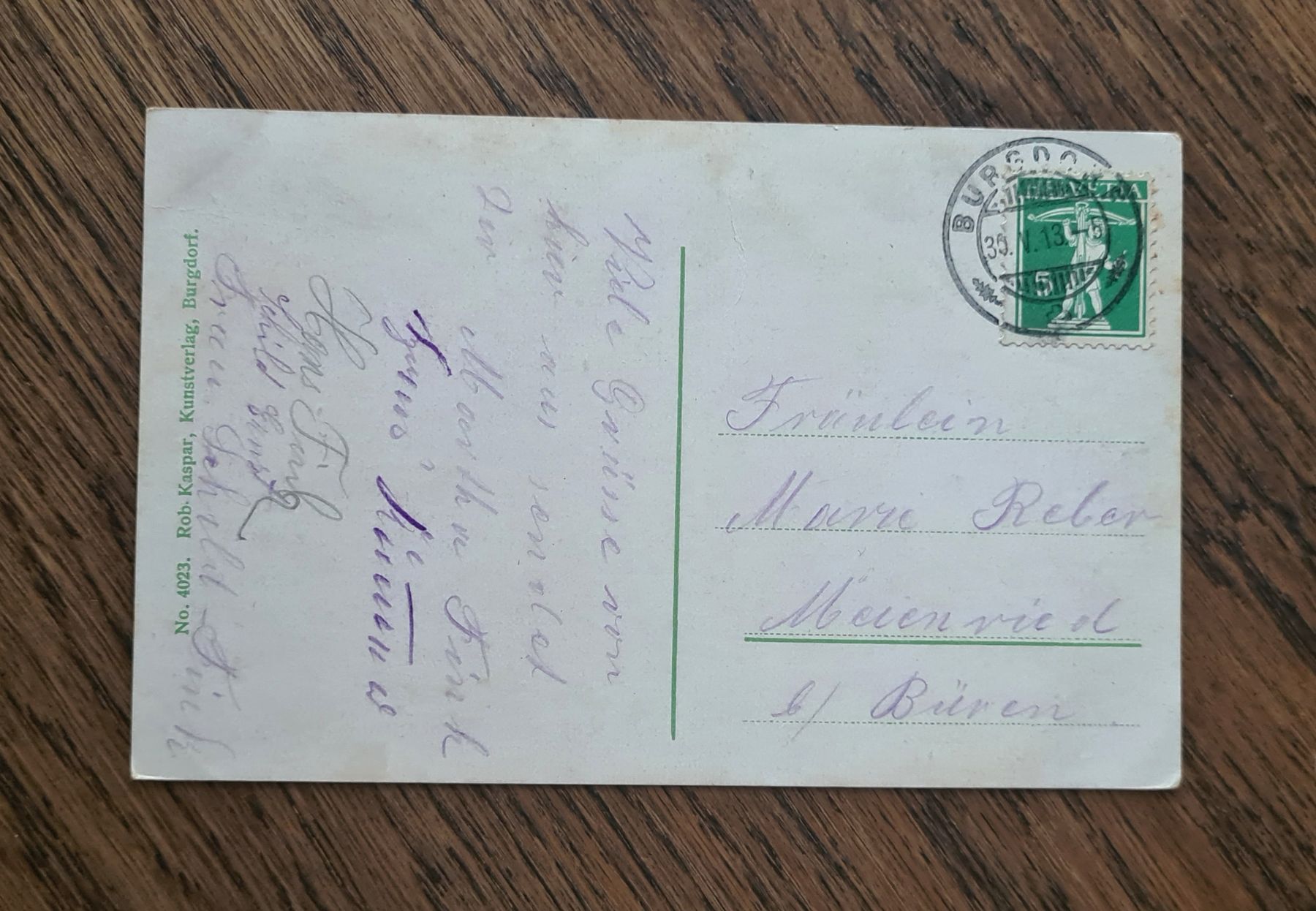Ansichtskarten: Schloss Burgdorf 1913 – Gebraucht aus Ebikon von Donar50 1