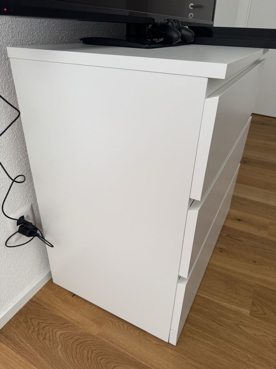 Ikea Commodes: Malm Kommode 3 Schubladen weiss – Neuf (Voir description) à Oberbüren par dijbdn 2
