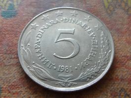 YOUGOSLAVIE  5  Dinara  1981
