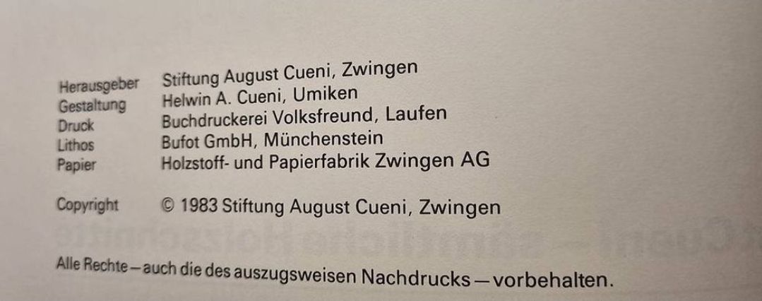 Libri: August Cueni Holzschnitte – Usato da Cagiallo venduto da giulioci89 2