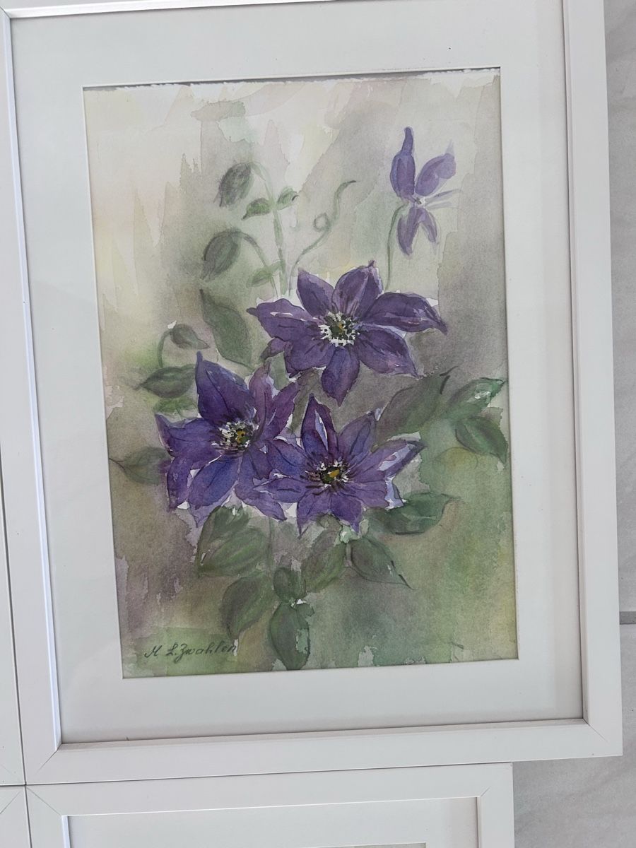 Dipinti: 5 Aquarellbilder / Malerei Blumen – Usato da Solothurn venduto da dbmd333 2
